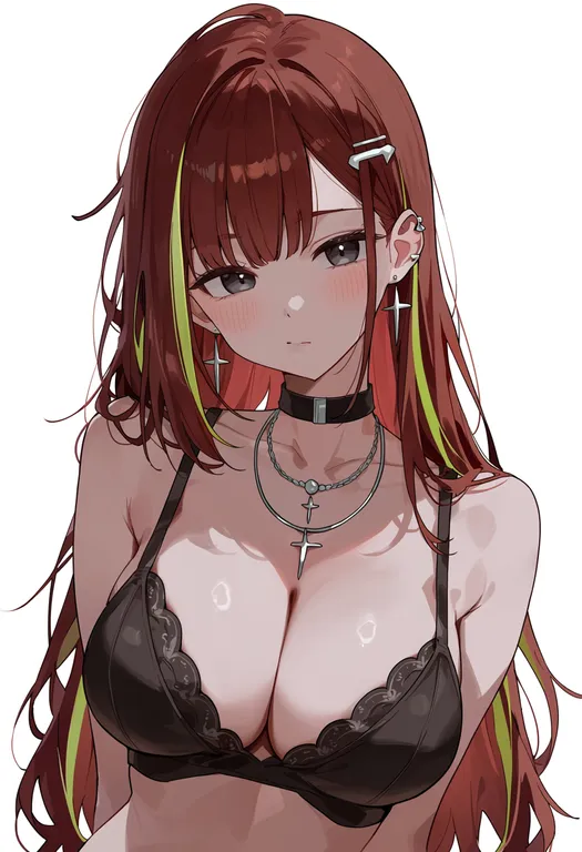 masterpiece, best quality, score_7, safe, akane lize, solo, upper body, simple background — by k3scat, made with ComfyUI