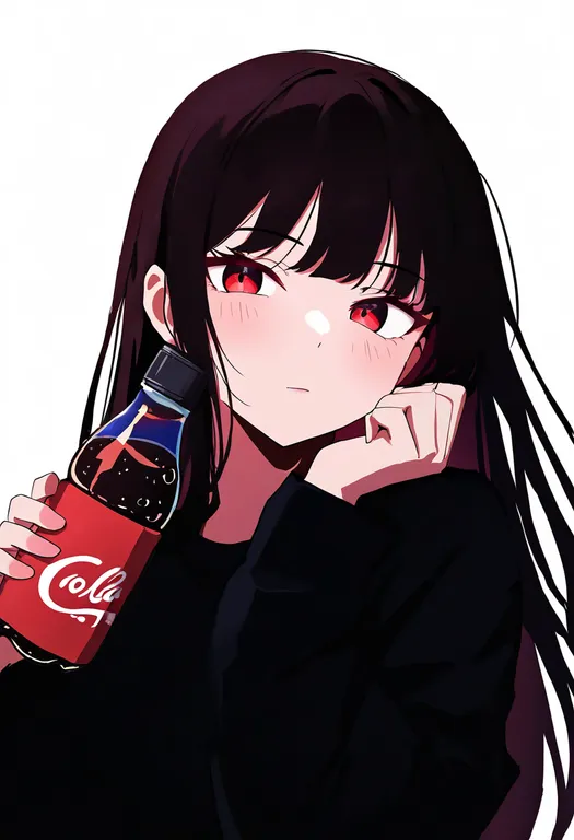 masterpiece, best quality, newest, absurdres, highres, safe, cola, 1girl, solo, simple_background — by k3scat, made with ComfyUI