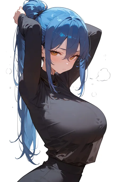 masterpiece, best quality, score_7, safe, takuan, 1girl, solo, upper body, simple background — by k3scat, made with ComfyUI