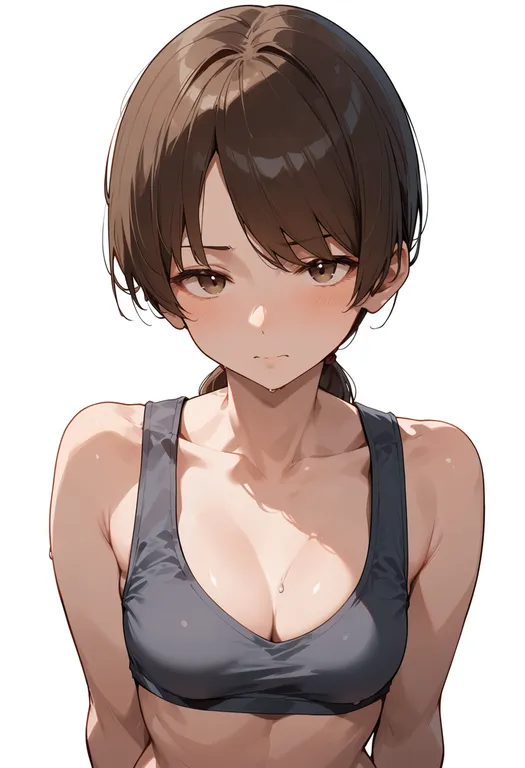 masterpiece, best quality, score_7, safe, shirayuki (kancolle), solo, upper body, simple background — by k3scat, made with ComfyUI