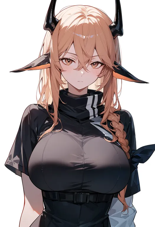 masterpiece, best quality, score_7, safe, miss christine (arknights), arknights, solo, upper body, simple background — by k3scat, made with ComfyUI