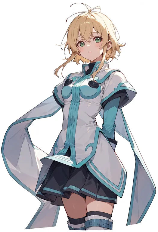 masterpiece, best quality, score_7, safe, tales of rebirth, solo, simple background — by k3scat, made with ComfyUI