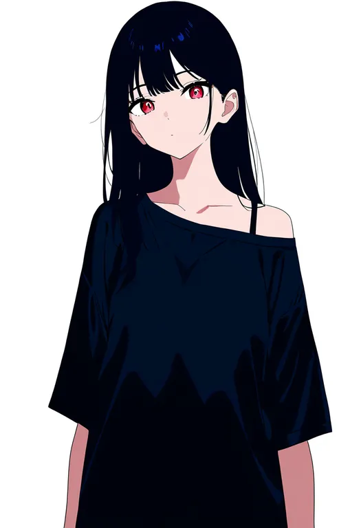 masterpiece, best quality, newest, absurdres, highres, safe, loose_clothes, 1girl, solo, simple_background — by k3scat, made with ComfyUI