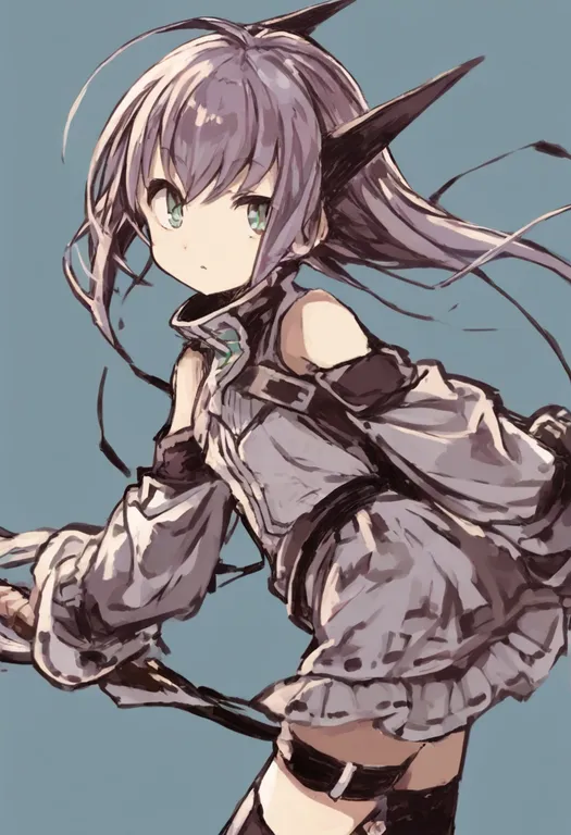 masterpiece, best quality, general, mahou shoujo ikusei keikaku unmarked, solo, simple background — by k3scat, made with ComfyUI