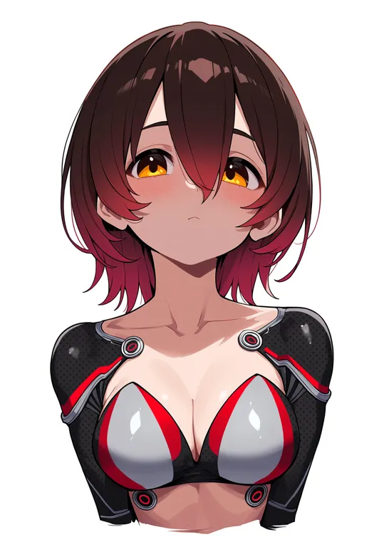 masterpiece, best quality, score_7, safe, roboco-san, solo, upper body, simple background — by k3scat, made with ComfyUI