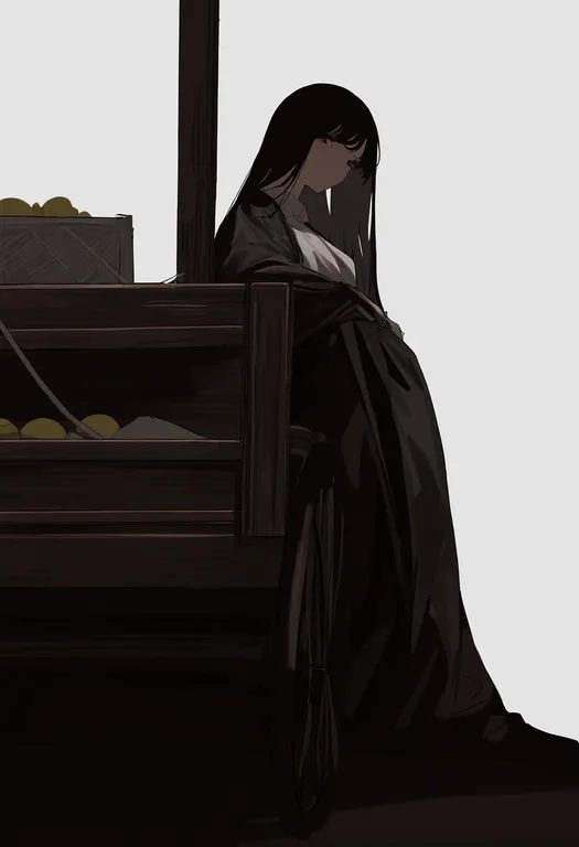 masterpiece, best quality, newest, absurdres, highres, safe, cart, 1girl, solo, simple_background — by k3scat, made with ComfyUI