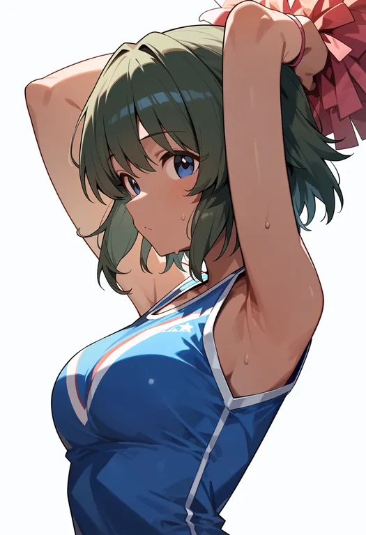 masterpiece, best quality, score_7, safe, natalia (idolmaster), idolmaster, solo, upper body, simple background — by k3scat, made with ComfyUI