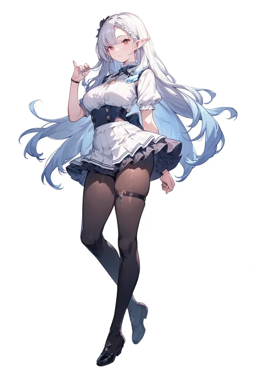 masterpiece, best quality, score_7, safe, bravely second: end layer, solo, simple background — by k3scat, made with ComfyUI