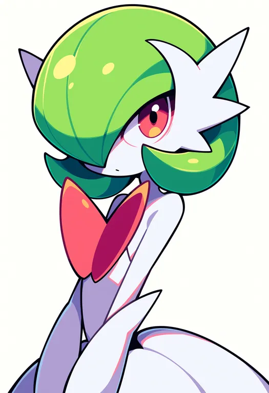 masterpiece, best quality, score_7, safe, mega gardevoir, solo, upper body, simple background — by k3scat, made with ComfyUI