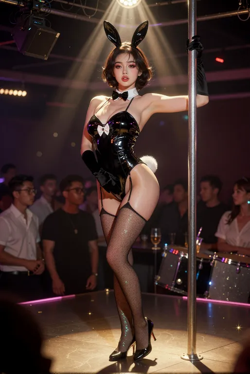 一位东方美女，身材高挑火辣，标准瓜子脸，下巴尖细柔和，额头饱满，五官精致，杏眼迷人大眼，眼尾微挑，眼妆为浓郁红色系烟熏，眼线拉长，浓密睫毛，瞳孔乌黑明亮，眼神妩媚自信，细长柳眉上挑，鼻梁高挺，鼻尖小巧，樱桃小嘴丰润，上唇微翘，下唇饱满红润带…