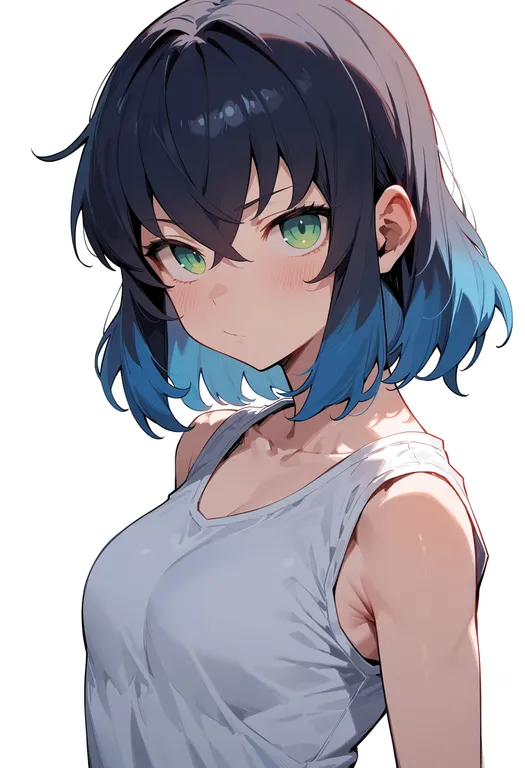 masterpiece, best quality, score_7, safe, hashibira inosuke, solo, upper body, simple background — by k3scat, made with ComfyUI