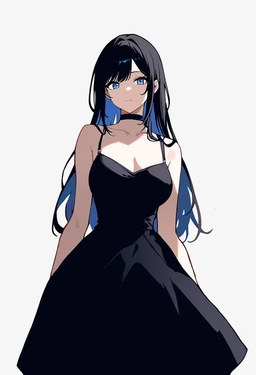 masterpiece, best quality, newest, absurdres, highres, safe, high-low_dress, 1girl, solo, simple_background — by k3scat, made with ComfyUI