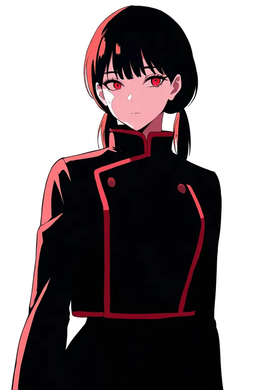 masterpiece, best quality, newest, absurdres, highres, safe, jujutsu_tech_uniform, 1girl, solo, simple_background — by k3scat, made with ComfyUI