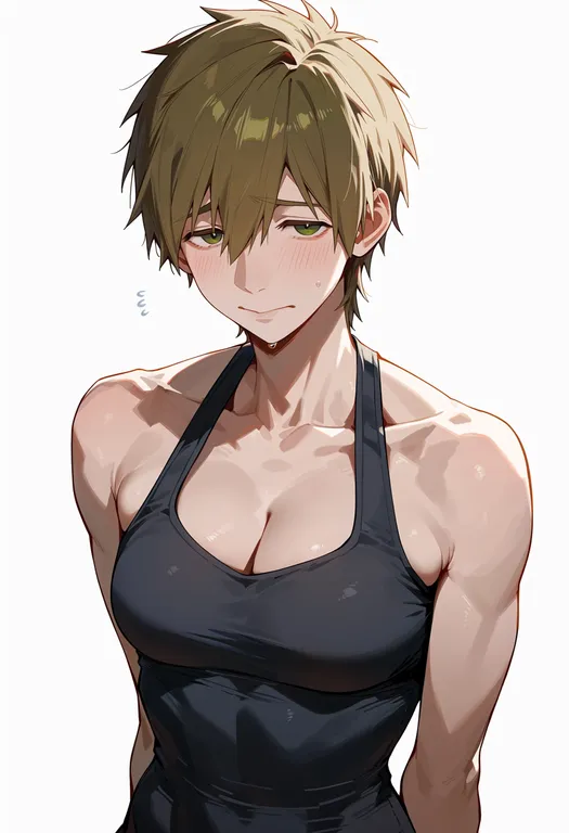 masterpiece, best quality, score_7, safe, tachibana makoto, solo, upper body, simple background — by k3scat, made with ComfyUI