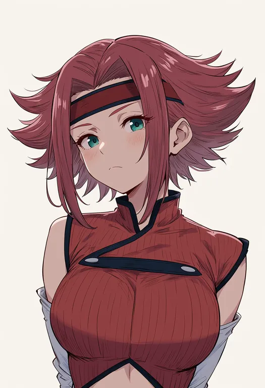 masterpiece, best quality, score_7, safe, kouzuki kallen, solo, upper body, simple background — by k3scat, made with ComfyUI