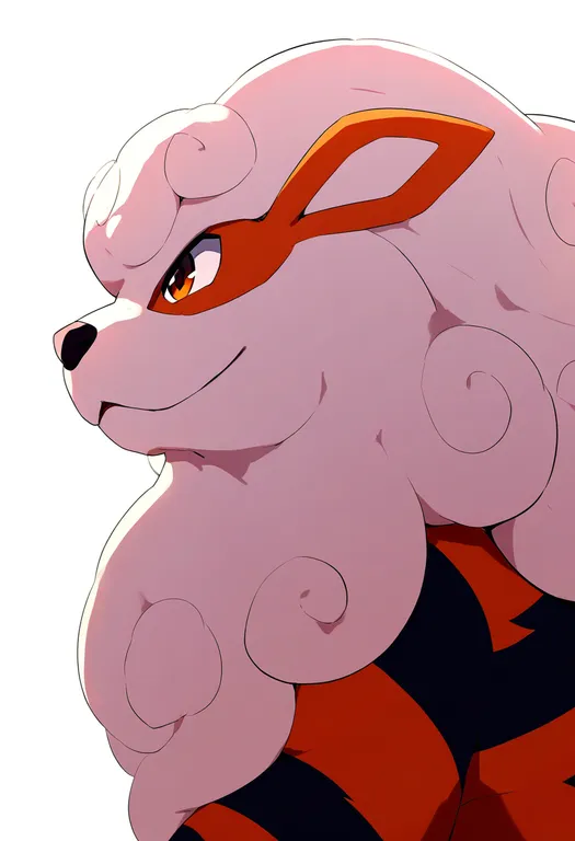 masterpiece, best quality, newest, absurdres, highres, safe, hisuian_arcanine, solo, upper_body, simple_background — by k3scat, made with ComfyUI