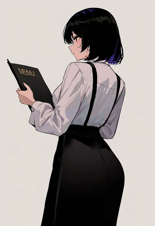 masterpiece, best quality, newest, absurdres, highres, safe, menu_board, 1girl, solo, simple_background — by k3scat, made with ComfyUI