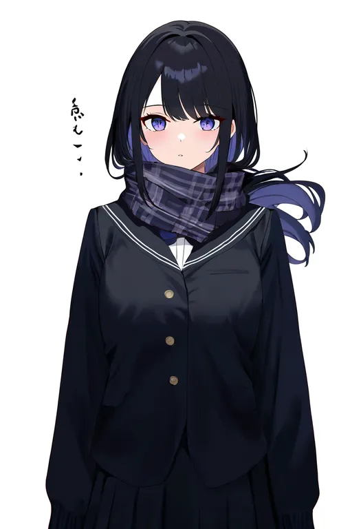 masterpiece, best quality, newest, absurdres, highres, safe, school_of_fish, 1girl, solo, simple_background — by k3scat, made with ComfyUI