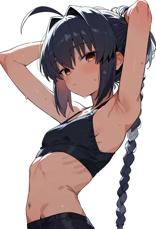 masterpiece, best quality, score_7, safe, yamato takeru (fate), solo, upper body, simple background — by k3scat, made with ComfyUI