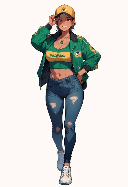 masterpiece, best quality, score_7, safe, san diego padres, solo, full body, simple background — by k3scat, made with ComfyUI