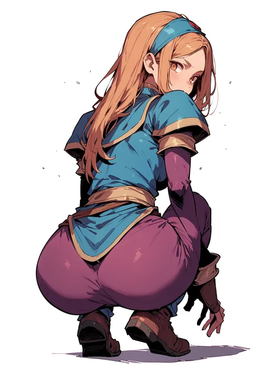 masterpiece, best quality, score_7, safe, breath of fire ii, solo, simple background — by k3scat, made with ComfyUI