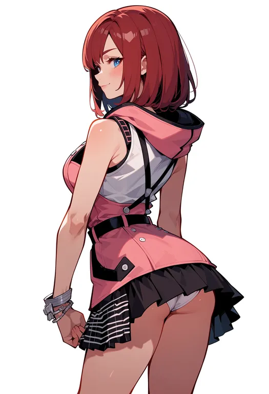 masterpiece, best quality, score_7, safe, kingdom hearts iii, solo, simple background — by k3scat, made with ComfyUI