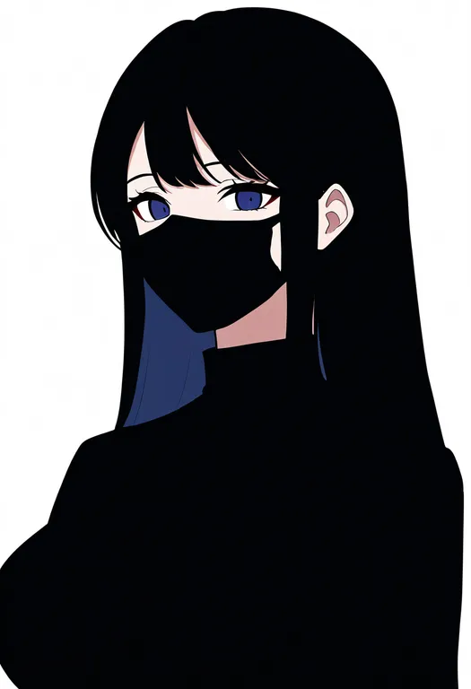 masterpiece, best quality, newest, absurdres, highres, safe, mouth_mask, 1girl, solo, simple_background — by k3scat, made with ComfyUI