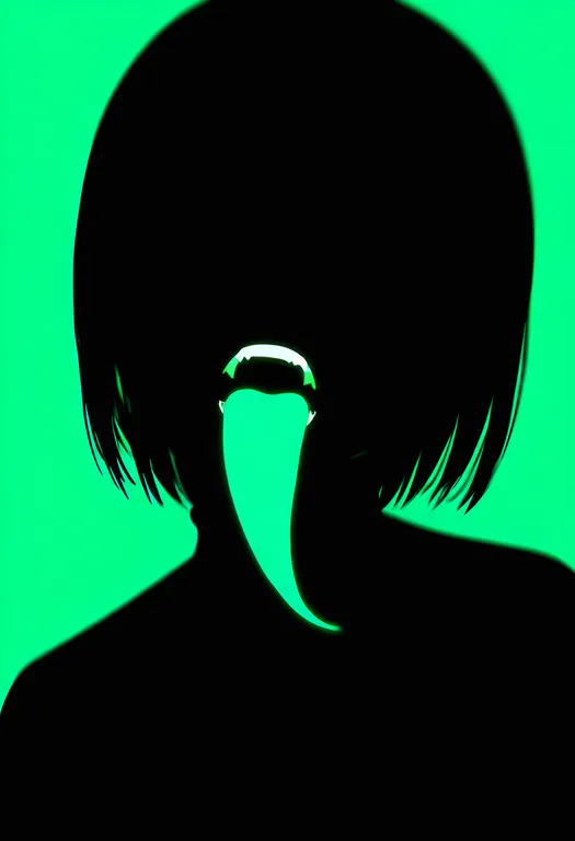 masterpiece, best quality, newest, absurdres, highres, safe, green_tongue, 1girl, solo, simple_background — by k3scat, made with ComfyUI
