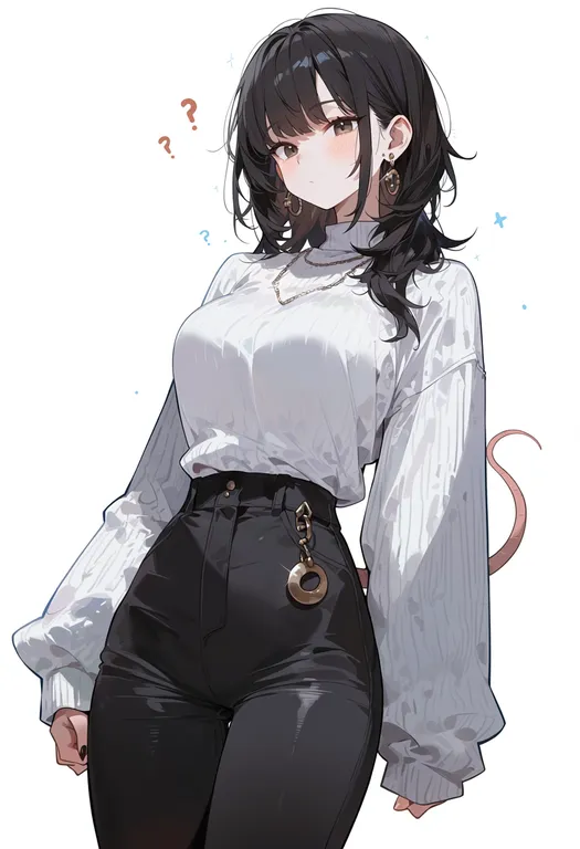 masterpiece, best quality, score_7, safe, mouse (animal), 1girl, solo, simple background — by k3scat, made with ComfyUI