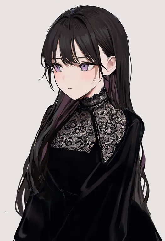 masterpiece, best quality, newest, absurdres, highres, safe, doily, 1girl, solo, simple_background — by k3scat, made with ComfyUI