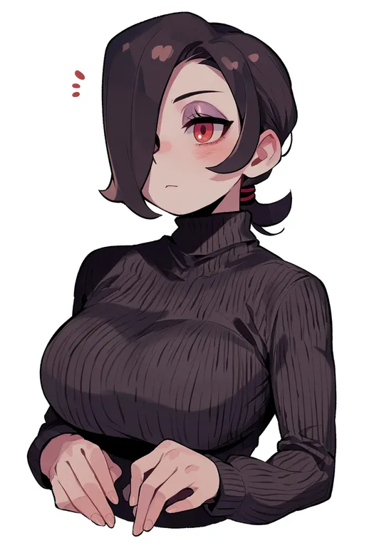 masterpiece, best quality, score_7, safe, samson (skullgirls), skullgirls, solo, upper body, simple background — by k3scat, made with ComfyUI
