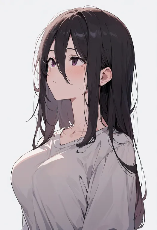 masterpiece, best quality, score_7, safe, komori kiri, solo, upper body, simple background — by k3scat, made with ComfyUI