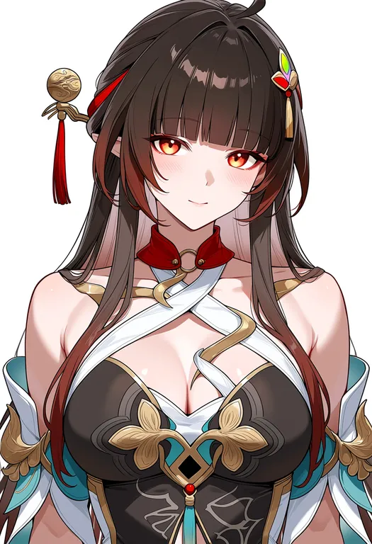 masterpiece, best quality, score_7, safe, lingsha (honkai: star rail), honkai: star rail, solo, upper body… — by k3scat, made with ComfyUI