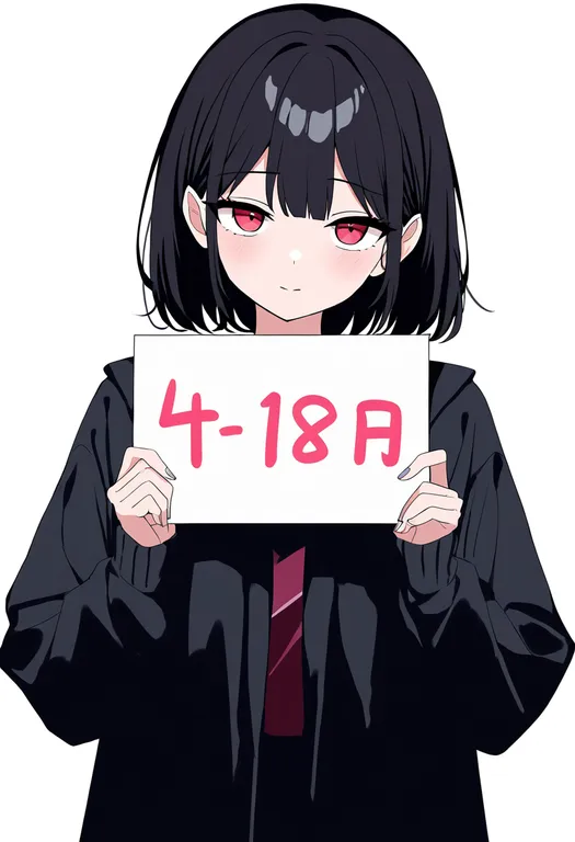 masterpiece, best quality, newest, absurdres, highres, safe, holding_sign, 1girl, solo, simple_background — by k3scat, made with ComfyUI