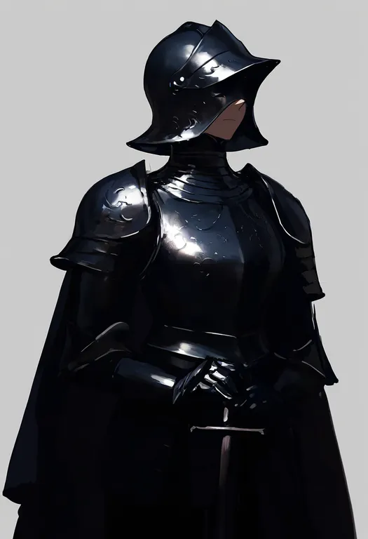 masterpiece, best quality, newest, absurdres, highres, safe, cuirass, 1girl, solo, simple_background — by k3scat, made with ComfyUI