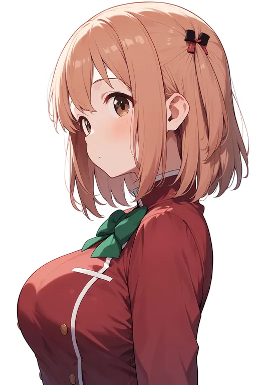 masterpiece, best quality, score_7, safe, sasaki chiho, solo, upper body, simple background — by k3scat, made with ComfyUI