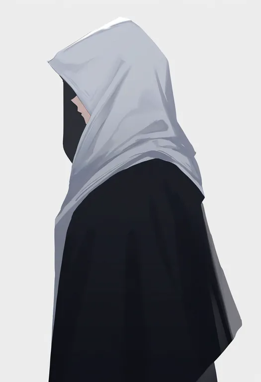 masterpiece, best quality, newest, absurdres, highres, safe, white_hood, 1girl, solo, simple_background — by k3scat, made with ComfyUI