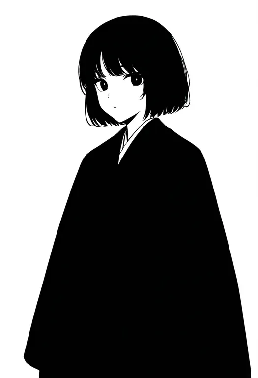 masterpiece, best quality, newest, absurdres, highres, safe, black_haori, 1girl, solo, simple_background — by k3scat, made with ComfyUI