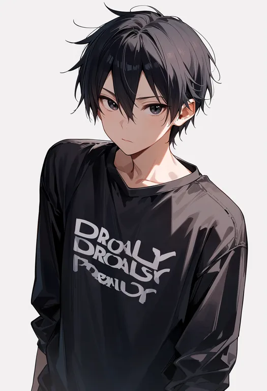 masterpiece, best quality, score_7, safe, kirito, solo, upper body, simple background — by k3scat, made with ComfyUI