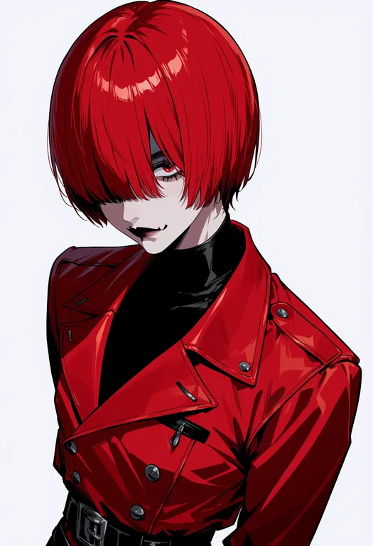 masterpiece, best quality, score_7, safe, mr. scarletella, solo, upper body, simple background — by k3scat, made with ComfyUI