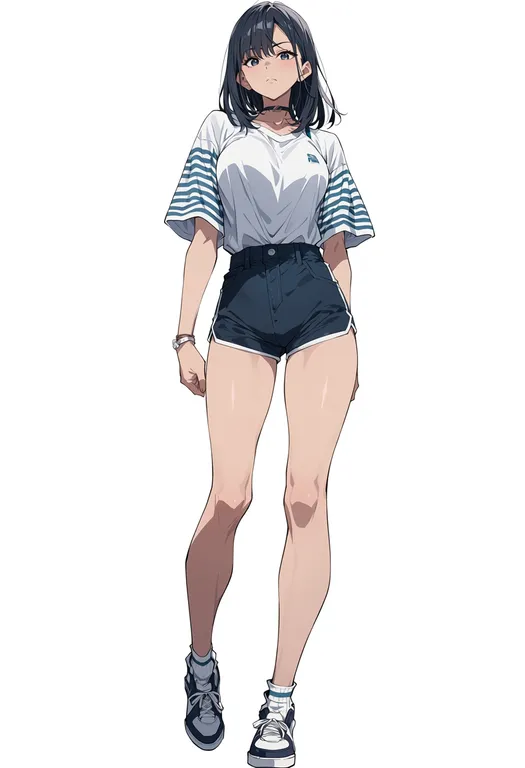 masterpiece, best quality, score_7, safe, sanfrecce hiroshima, solo, full body, simple background — by k3scat, made with ComfyUI