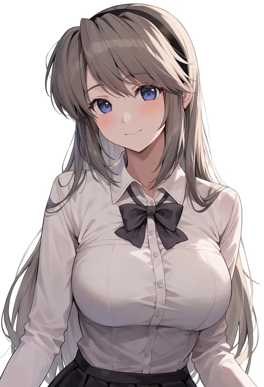 masterpiece, best quality, score_7, safe, sakagami tomoyo, solo, upper body, simple background — by k3scat, made with ComfyUI