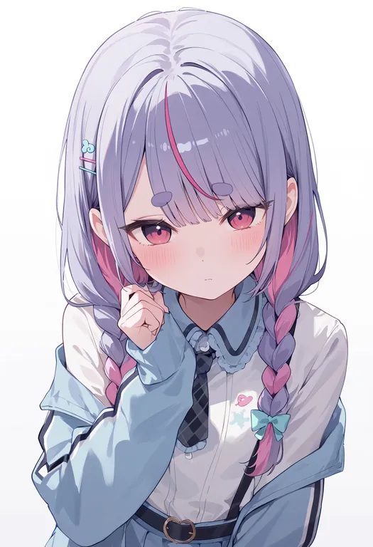 masterpiece, best quality, score_7, safe, tosaki mimi, solo, upper body, simple background — by k3scat, made with ComfyUI