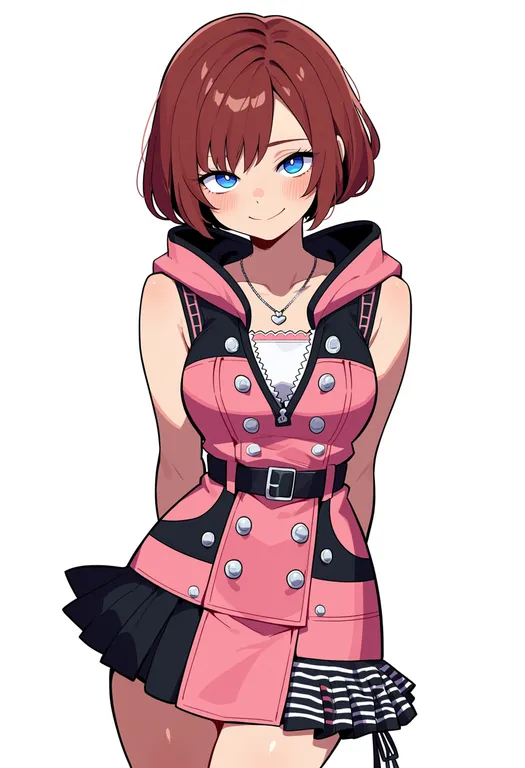 masterpiece, best quality, score_7, safe, kingdom hearts, solo, simple background — by k3scat, made with ComfyUI