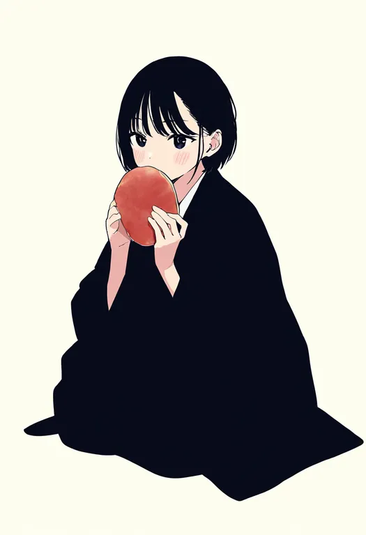masterpiece, best quality, newest, absurdres, highres, safe, zabuton, 1girl, solo, simple_background — by k3scat, made with ComfyUI