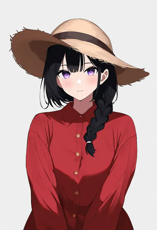 masterpiece, best quality, newest, absurdres, highres, safe, wide_brim, 1girl, solo, simple_background — by k3scat, made with ComfyUI