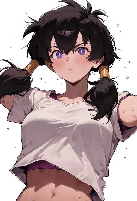 masterpiece, best quality, score_7, safe, videl, solo, upper body, simple background — by k3scat, made with ComfyUI