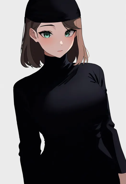 masterpiece, best quality, newest, absurdres, highres, safe, black_bandana, 1girl, solo, simple_background — by k3scat, made with ComfyUI