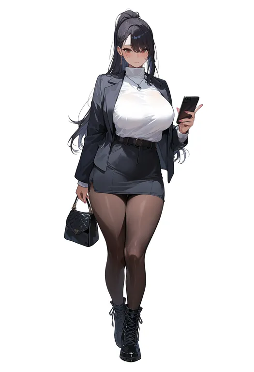 masterpiece, best quality, score_7, safe, round image, 1girl, solo, simple background — by k3scat, made with ComfyUI