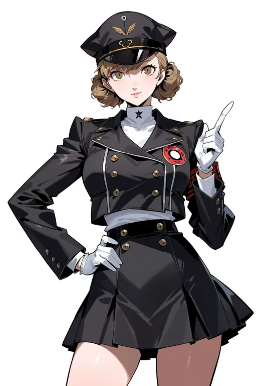 masterpiece, best quality, score_7, safe, persona 1, solo, simple background — by k3scat, made with ComfyUI